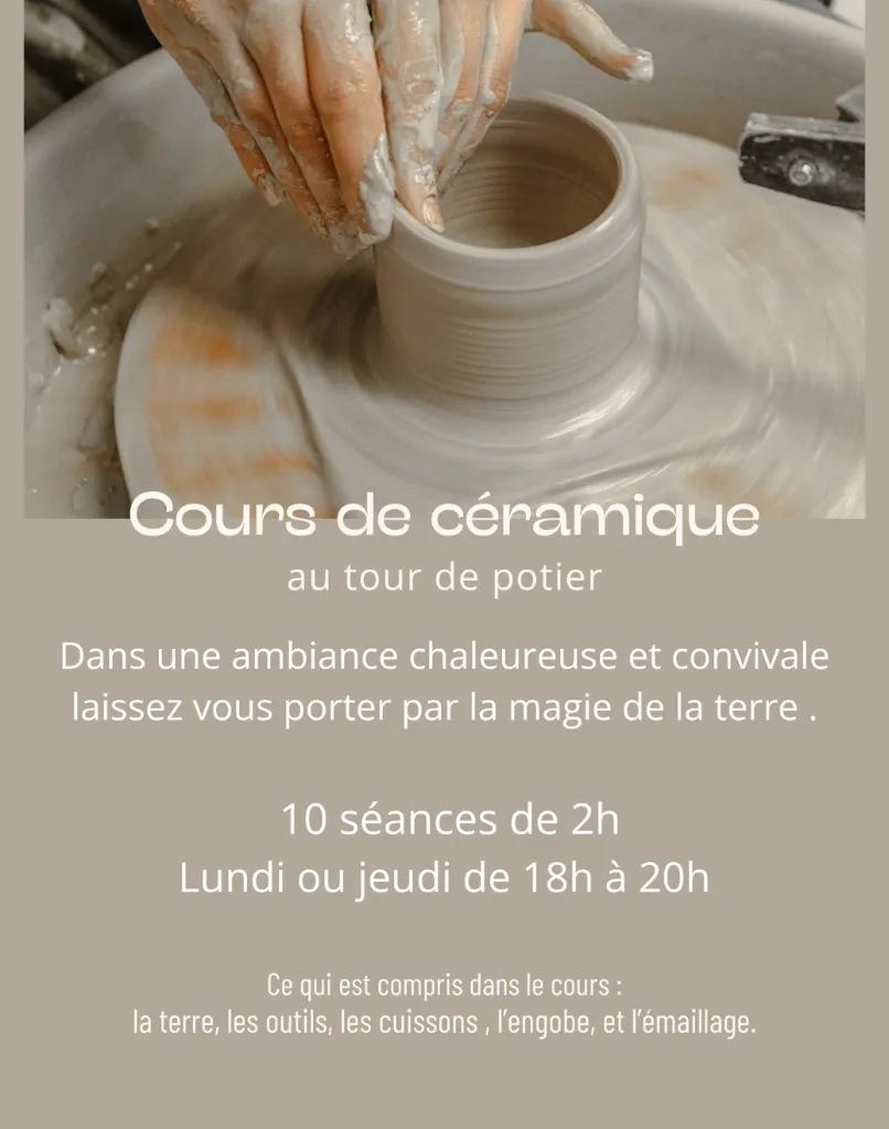 Cycle de 10 séances au tour de potier